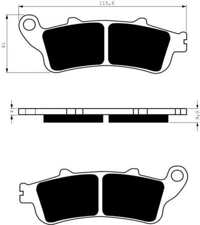 Piese moto - Placute de frana GOLDFREN 135 S33 STREET