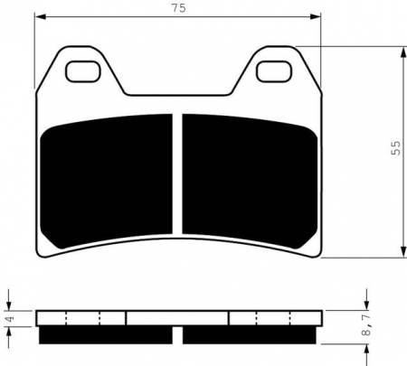 Piese moto - Placute de frana GOLDFREN 141 S33 STREET FRONT