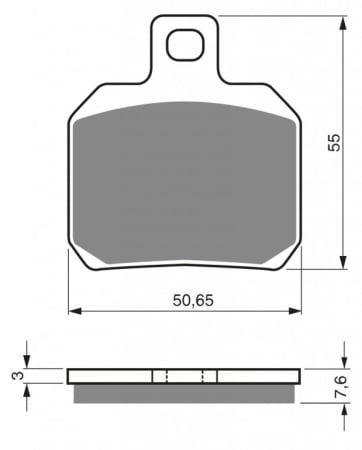 Piese moto - Placute de frana GOLDFREN 152 S33 STREET Spate