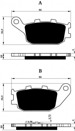 Piese moto - Placute de frana GOLDFREN 155 AD