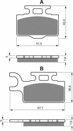 Piese moto - Placute de frana GOLDFREN 167 K1