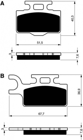 Piese moto - Placute de frana GOLDFREN 167 S33 OFF-ROAD FRONT
