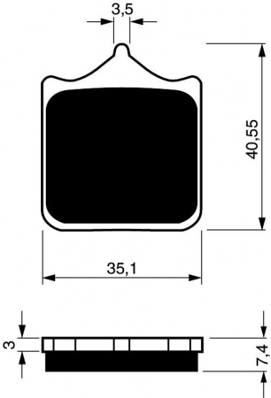 Piese moto - Placute de frana GOLDFREN 177 S33 STREET FRONT