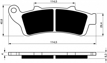 Piese moto - Placute de frana GOLDFREN 178 S33 STREET Spate