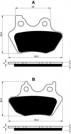 Piese moto - Placute de frana GOLDFREN 181 S33 STREET FRONT