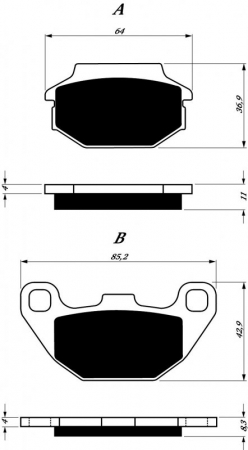 Piese moto - Placute de frana GOLDFREN 183 AD