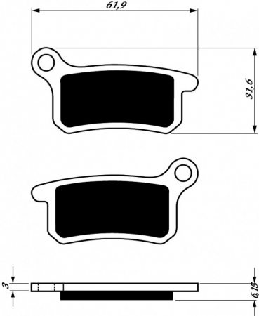 Piese moto - Placute de frana GOLDFREN 185 S33 OFF-ROAD