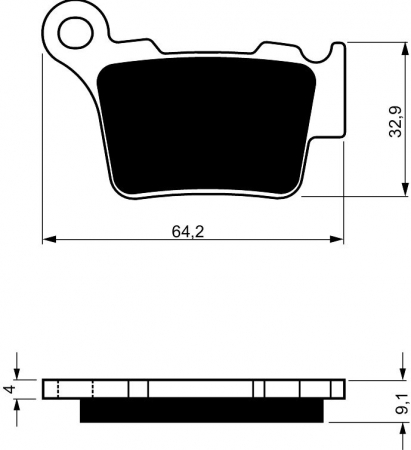 Piese moto - Placute de frana GOLDFREN 191 S33 OFF-ROAD Spate