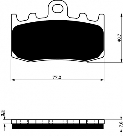 Piese moto - Placute de frana GOLDFREN 196 S33 STREET FRONT