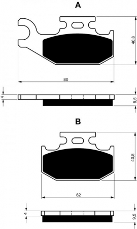 Piese moto - Placute de frana GOLDFREN 205 S3