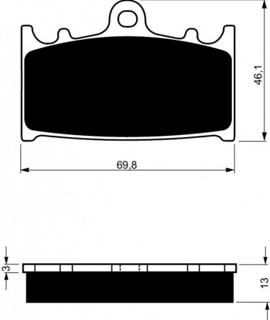 Piese moto - Placute de frana GOLDFREN 206 S33 STREET Spate