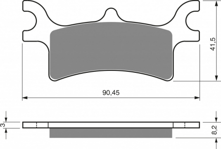 Piese moto - Placute de frana GOLDFREN 209 S33 STREET Spate