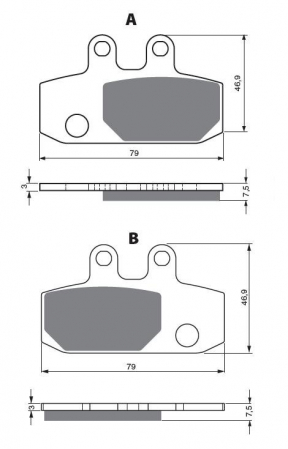 Piese moto - Placute de frana GOLDFREN 223 S3