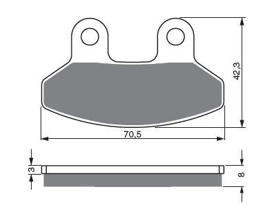 Piese moto - Placute de frana GOLDFREN 234 S3