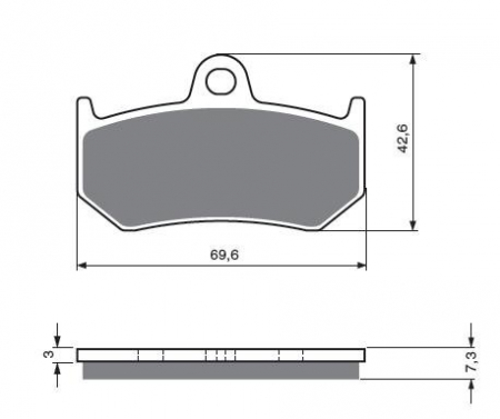 Piese moto - Placute de frana GOLDFREN 235 S3