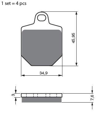 Piese moto - Placute de frana GOLDFREN 238 S33 OFF-ROAD