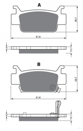 Piese moto - Placute de frana GOLDFREN 240 K5