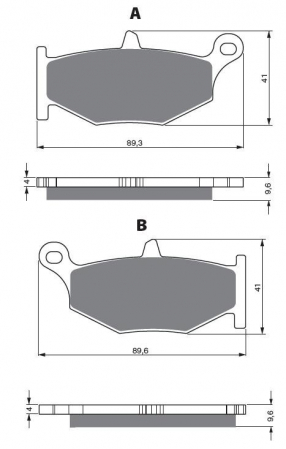 Piese moto - Placute de frana GOLDFREN 241 S3