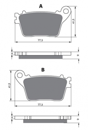 Piese moto - Placute de frana GOLDFREN 242 S3