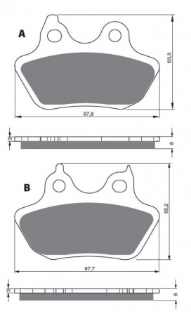 Piese moto - Placute de frana GOLDFREN 244 S3