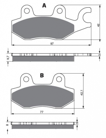 Piese moto - Placute de frana GOLDFREN 247 S3