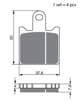 Piese moto - Placute de frana GOLDFREN 249 S33 STREET FRONT