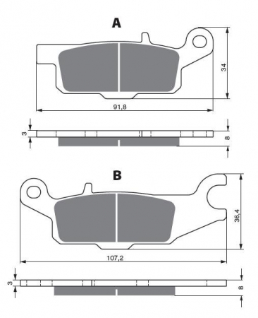 Piese moto - Placute de frana GOLDFREN 252 S3