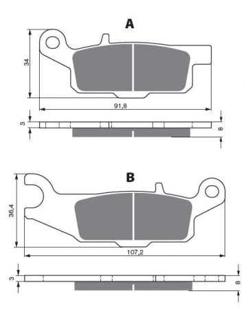 Piese moto - Placute de frana GOLDFREN 253 S3
