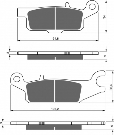 Piese moto - Placute de frana GOLDFREN 255 K1
