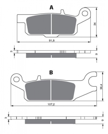 Piese moto - Placute de frana GOLDFREN 255 K5