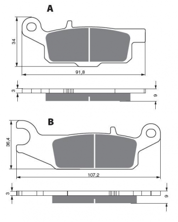 Piese moto - Placute de frana GOLDFREN 256 K5
