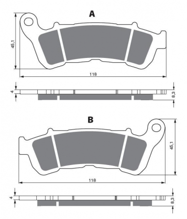 Piese moto - Placute de frana GOLDFREN 257 S3