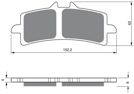 Piese moto - Placute de frana GOLDFREN 258 S33 OFF-ROAD