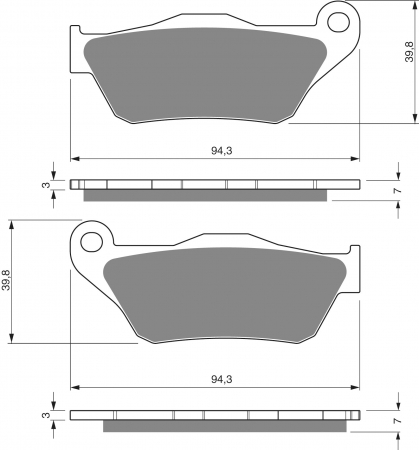Piese moto - Placute de frana GOLDFREN 262 S3