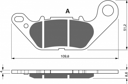 Piese moto - Placute de frana GOLDFREN 264 GP6