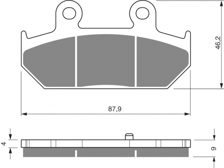 Piese moto - Placute de frana GOLDFREN 265 S3