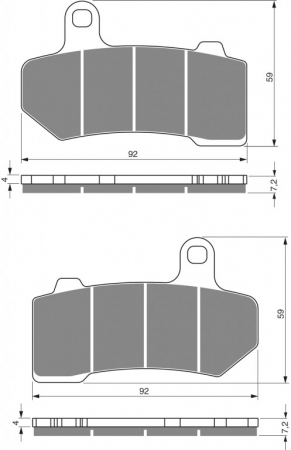 Piese moto - Placute de frana GOLDFREN 271 S33 STREET Spate
