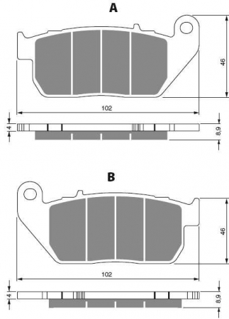 Piese moto - Placute de frana GOLDFREN 272 S3