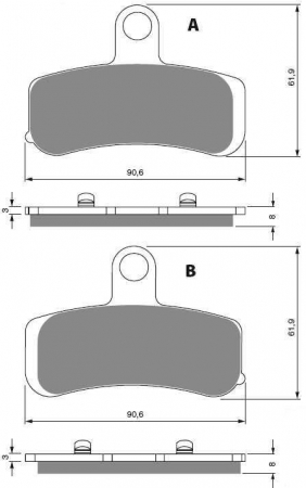 Piese moto - Placute de frana GOLDFREN 275 S3
