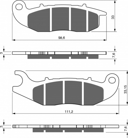 Piese moto - Placute de frana GOLDFREN 278 GP6