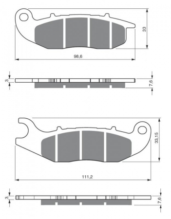 Piese moto - Placute de frana GOLDFREN 278 S3