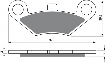 Piese moto - Placute de frana GOLDFREN 284 S33 OFF-ROAD