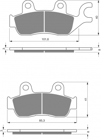 Piese moto - Placute de frana GOLDFREN 285 S3