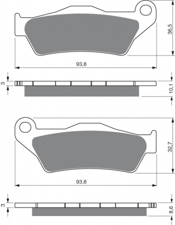 Piese moto - Placute de frana GOLDFREN 292 S3
