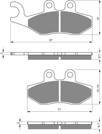 Piese moto - Placute de frana GOLDFREN 293 K5
