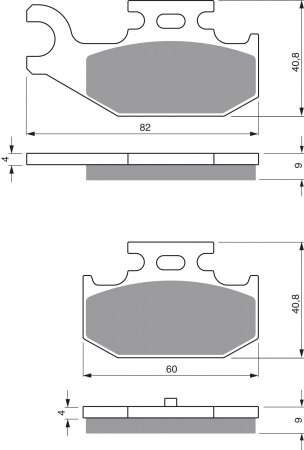 Piese moto - Placute de frana GOLDFREN 295 S33 OFF-ROAD Spate