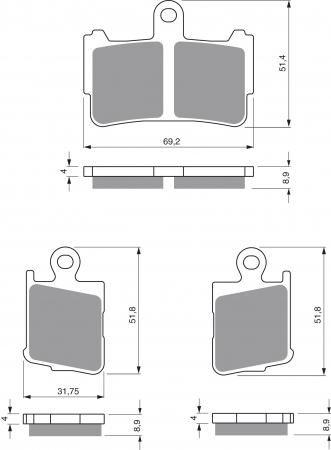 Piese moto - Placute de frana GOLDFREN 298 S3
