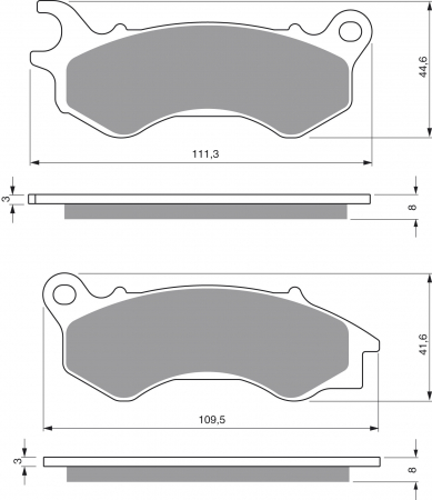 Piese moto - Placute de frana GOLDFREN 299 S3