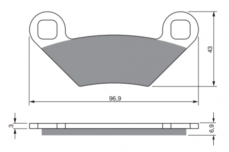 Piese moto - Placute de frana GOLDFREN 300 S33 OFF-ROAD Spate