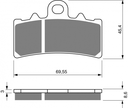 Piese moto - Placute de frana GOLDFREN 305 S3
